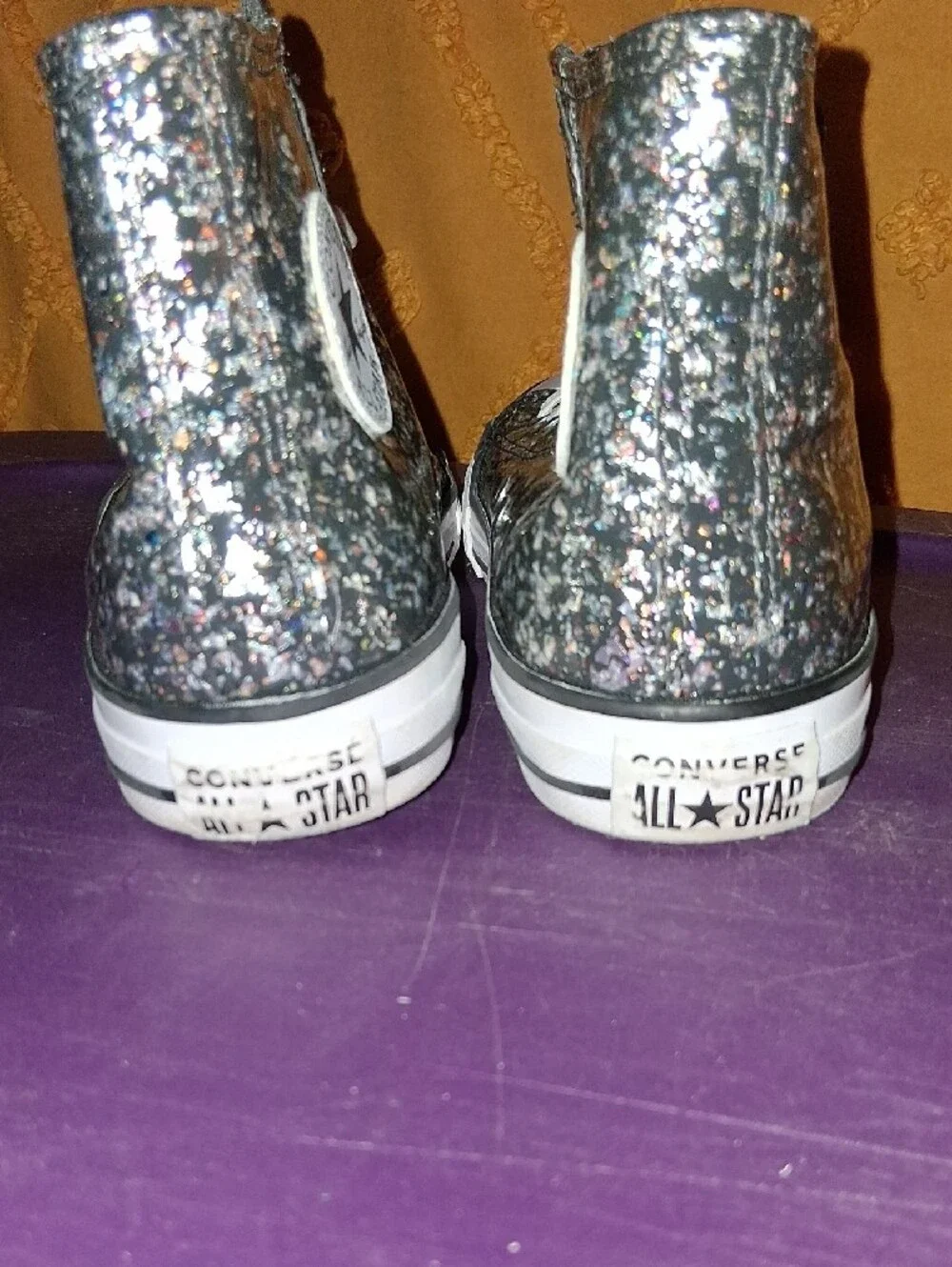 Converse Chuck Taylor Kids High-Top Glitter Sneaker Size 3